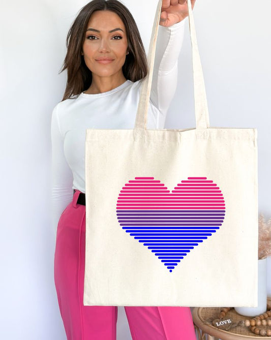 Bisexual Heart Tote Bag