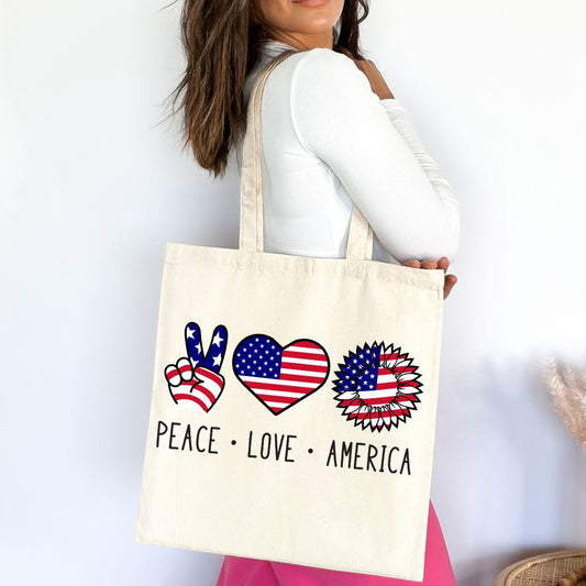 Peace Love America Tote